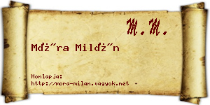 Móra Milán névjegykártya